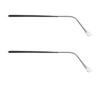 STOBAZA 2pcs Black Alloy Silicone Eyeglasses Arm Legs Replacement Pair | Collision Resistant, Streamlined Profile, Stable Fit, Wear Resistant Finish, Compatible with Spectacle Frames