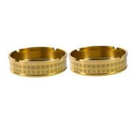 STOBAZA 2pcs Brass Craft Ashtray Retro Metal Wall-mounted Decorative Tray Home Decor Ash Holder Tabletop Cigarette Ashtray Light Luxury Office Desktop