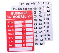 STOBAZA 2pcs Business Hours Signs Sunproof Oilproof Stickers for Store Restaurant Bar Reusable Open Closed Decal for Smooth Surfaces Easy Peel and Stick Operation Reminder