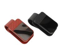 STOBAZA 2pcs Car Visor Sunglass Clips with Sponge Padding, Universal Auto Sun Visor Holders for Truck and Suv Interior, Push-button Eyeglass Mounts in Black and Brown