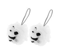 STOBAZA 2pcs Cute Soft Panda Bath Loofah for Gentle Exfoliating Mesh Pouf Shower Sponge for Boy Girl Sensitive Skin Bath Fun
