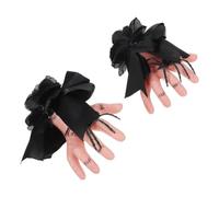 STOBAZA 2pcs Dark Aesthetic Spider Hair Barrette with Fake Severed Hand Design, Black Gothic Hair Clip for Halloween, Comfortable Wear and Secure All-day Hold, for Escape Room Event