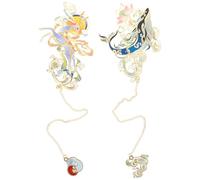 STOBAZA 2pcs Decorative Reading Bookmarks Classical Bookmarks 2.75x1.89x0.04in Copper Material Easy to Store and Sturdy Gift for Students and School Use