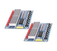 STOBAZA 2pcs Digit LED Digital Tube Display Module with Built in Keys Compatible with Avr Microcontroller for DIY Electronics Projects and Development Boards