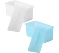 STOBAZA 2pcs DIY Sushi Mold Set for - Square Musubi Rice Ball Maker Molds in Sky Blue White - Nonstick Onigiri Tool for Homemade Japanese Bento and Layered Rice Balls