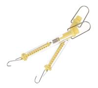 STOBAZA 2pcs Dual Scale Newton Force Spring Scales with Transparent Cylinder Springs and Hooks High-precision Physics Teaching Aids for Accurate Force Measurement and Random Color