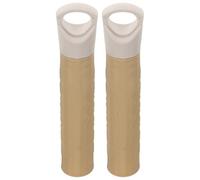 STOBAZA 2pcs Dustpan Handle End Cap for Broom and Mop with Plastic Material, Providing Better Control and Time-Saving, Suitable for Household Cleaning, Simple Style Khaki Grip