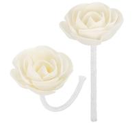 STOBAZA 2pcs Floral Aroma Sticks with Cotton Wick, Decorative Flower Heads for Essential Oils, Replacement Reed Sticks for Fragrance Bottles, Home Office Bedroom Decor