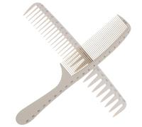 STOBAZA 2pcs Hair Cutting Combs with Ruler Scale Anti-static Lightweight Braiding Comb for Salon and Home Ergonomic Design with Fine and Wide Teeth for Precise Styling and Cutting