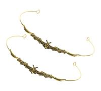 STOBAZA 2pcs Halloween Bat Headband for Golden Zinc Alloy Crown Design, Elegant Hair Accessory Creating New Hairstyles, for Festival and Party Wear