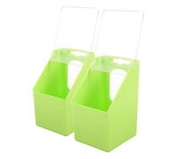 STOBAZA 2pcs Large Capacity Plastic Bird Cage Accessories Hanging Feeders for Parrot and Pigeon, Convenient to Add Feed with Lid, Suitable for Hanging on The of The Cage