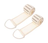 STOBAZA 2pcs Linen Back Scrubbers Extended Exfoliating Shower Towels with Handles for Full Body Cleansing Breathable Back Exfoliators for Men and Women