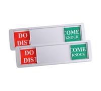 STOBAZA 2Pcs Magnetic Privacy Door Signs Silver Sliding Do Not Disturb Office Door Signs for Meetings Restrooms Conference Rooms Clear Lettering for Workplace Communication