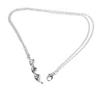 STOBAZA 2pcs Metal Dna Double Helix Necklaces Lightweight Science Jewelry Pendant with Molecular Structure Design for Biology Chemistry Lovers Chain for Daily Wear