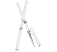 STOBAZA 2pcs Nail Art Fine Line Pens Double Ended Design Lightweight Metal and Fiber Brushes for Thin Detailing Resistant to Wear and Tear for Studio Use the Go Services