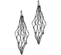 STOBAZA 2pcs Pasture Horse Nets Multi-function Feeder Bags Black Iron Polyester Material Easy Hanging Protecting from Urine Or Feces Stable Feeding Accessory