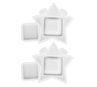 STOBAZA 2pcs Photo Frame Making Mold Silicone Handcraft Mold Star Shape Creative Romantic White Silicone Easy to Make Photo Frames Simple Application Method for DIY Home Decor