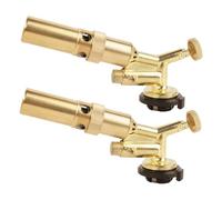 STOBAZA 2pcs Portable Adjustable Gas Torch Head for Kitchen Cooking BBQ Camping Grilling Manual Ignition Flame Control for Soldering Plumbing Fire Starting Compact Outdoor Tool