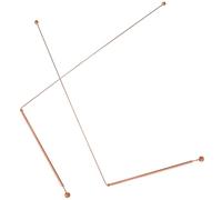 STOBAZA 2Pcs Pure Copper Dowsing Rods Portable Water Divining Rods for Outdoor Diving Ghost Hunting Treasure and Buried Item Detection with Long Handle and Compact Design