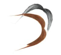 STOBAZA 2pcs Realistic Simulated Beard Prop with Curved Black and Brown Mustaches for Halloween Party Cosplay and Costume Accessory Reusable Decorative Fake Mustaches for Men and Adults