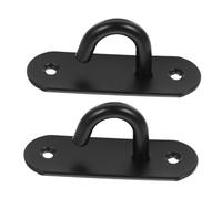 STOBAZA 2Pcs Resistance Band Wall Anchor Stainless Steel Exercise Station Strap Mount for Home Gym Training Straps Ceiling Hanger Hooks for Yoga Swings and Workout Equipment