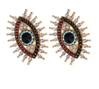 STOBAZA 2pcs Rhinestone Evil Eye Brooch Lightweight Vintage Devil's Eye Pins with Turkish Motif Protection Lucky Amulet for Ladies Shawl Cardigan Decoration