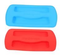 STOBAZA 2pcs Silicone Toaster Covers Dustproof Appliance Top Covers for Bread Makers Heat Resistant Flexible Kitchen Utensils Accessories Blue and Red Curved Design