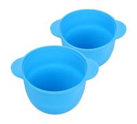 STOBAZA 2pcs Silicone Wax Warmer Bowls 300ml Blue round Bottom Silicone Wax Pot Liners for Hair Removal Professional Waxing Machine Replacement Parts