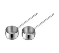 STOBAZA 2pcs Small Ladles for Serving Sauce Small Ladle Spoon Stainless Steel Ghee Pot Stainless Steel Milk Warmer Oil Pan Mini Butter Warmer Mini Butter Melting Pot Silver