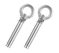 STOBAZA 2pcs Stainless Steel Expansion Bolts with Shielded Eye Anchor for Concrete Wall Mounting Secure Fastener for Home Office Commercial Use Prevents Loosening