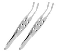 STOBAZA 2pcs Stainless Steel Precision Eyelid Massage Tweezers for Meibomian Gland Unclogging Eye Care Forceps Hypoallergenic Reusable Tool for Sensitive Skin and Professional Treatment