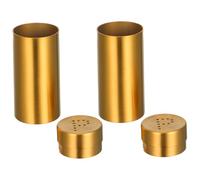 STOBAZA 2pcs Stainless Steel Seasoning Containers Adjustable Grinding Precision Salt Pepper Shakers for Western Cuisine Cooking Sugar Cinnamon Flour Dispensers