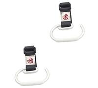 STOBAZA 2pcs Stroller Hook Clips Heavy-Duty Pram Bag Hooks for Bags Keys Stroller Organizers (Black)