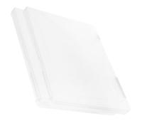 STOBAZA 2pcs Transparent Document Storage Box Capacity Stackable File Organizer Case for Office Paper Contract Certificate and Document Sorting White PP Filing Boxes for Desktop Management