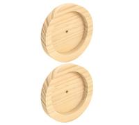 STOBAZA 2pcs Wood Hamster Dish Multi-function Food and Water Bowl Small Pet Feeder Sturdy Bite-resistant Wooden Feeding Dish for Hamsters and Small Pets