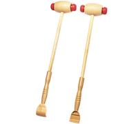 STOBAZA 2pcs Wooden Back Massager Hammer for Home and Warm-ups, Handheld Body Massagers to Promote Deep Muscle Tissue and Muscle Relaxation for Athletes and Dancers