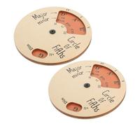 STOBAZA 2pcs Wooden Circle of Fifths Wheel Melody Tool for Musicians Songwriters Piano Guitar Bass Violin Accessory Desktop Decor with Fine Craftsmanship and Stable Performance