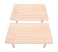 STOBAZA 2pcs Wooden Hamster Platform Cage Landscape Stands Safe Exercise Climbing Play Platform for Hamster Exploring and Playing