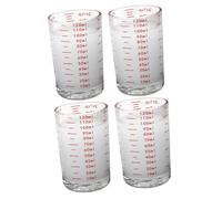 STOBAZA 2sets Glass Measuring Cups with Graduated Markings for Baking and Cooking Transparent Household Flour Powder Measuring Pitchers for Milk and Oils Easy Clean Kitchen 2pcs*2
