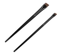 STOBAZA 3 Sets Ultra Fine Eyeliner Brushes and Angled Slanted Eyebrow Makeup Brush Kit for Precise Brow Coloring and Lash Line Definition Soft Bristles for Easy Application Portable for