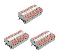 STOBAZA 30 Sets Din Rail Terminal Block Wire Connectors Kit Quick Connect Electrical Wire Connector Easy Installation with Lever Clip for Efficient Wiring