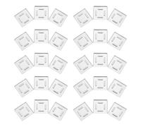 STOBAZA 30Pcs Aluminum Cosmetics Tray Lightweight Empty Eyeshadow and Lipstick Sub Package Containers Makeup Organizer for DIY Go Storage