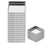 STOBAZA 30Pcs DIY Cosmetic Pans Set Square 26X26Mm Iron Refillable Eyeshadow and Blush Pans Small Compact Makeup Palette Refills for Professional and Personal Use