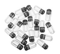 STOBAZA 30pcs Empty Pill Bottles Plastic Travel Medicine Containers with Caps Lightweight See-Through Design for Storing Tiny Essentials and Pills