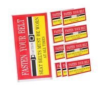 STOBAZA 30pcs Fasten Safety Stickers Bright Adhesive Caution Labels for Car Seats Reminder for Passengers Safe Driving and Compliance