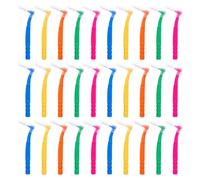 STOBAZA 30pcs Lightweight Interdental Toothbrush for Wisdom Teeth and Interdental Spaces with Nylon Fiber Bristles and Plastic Handle, for Work Use and Travel Oral Care
