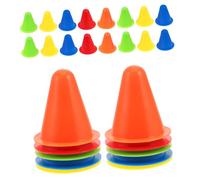 STOBAZA 30pcs Soccer Agility Cones for Sports Training Roller Skate Markers with Rounded Top Lightweight and Stackable Football Obstacle Cones for Indoor and Outdoor Use