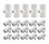 STOBAZA 35pcs Automatic Chicken Waterer Pvc Kit with 1/2 Inch Threaded Tee Fittings, White Heavy Duty Material for Leak Reduction and Sanitary Design, for Poultry Farm Use with Ducks