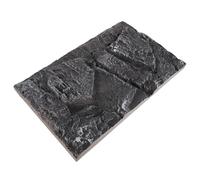 STOBAZA 3d Reptile Habitat Background Board with Stone Texture Black | PU Polyurethane Build, One Piece, for Bearded Dragons and Tarantula Enclosures, Indoor Habitat Display