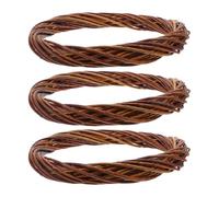 STOBAZA 3Pcs 20Cm Handmade Rattan Vine Wreaths for DIY Christmas and Holiday Party Decorations, Thin Natural Willow Twig Garland Craft Supplies for Wedding and Seasonal Home Décor